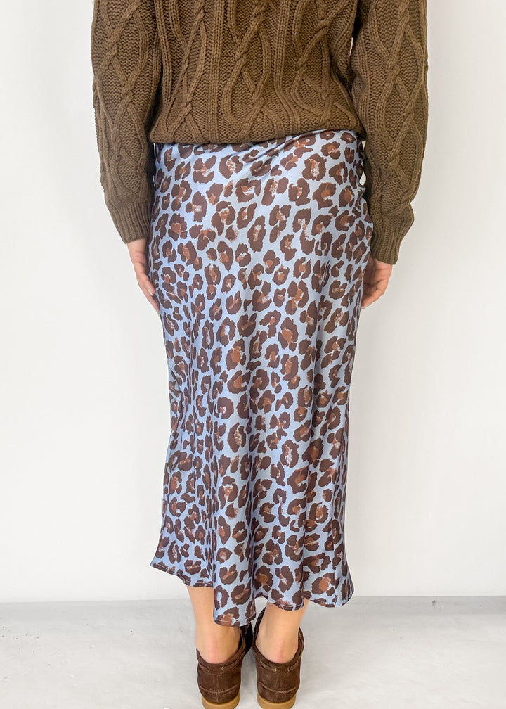 Elaina Cheetah Print Midi Skirt