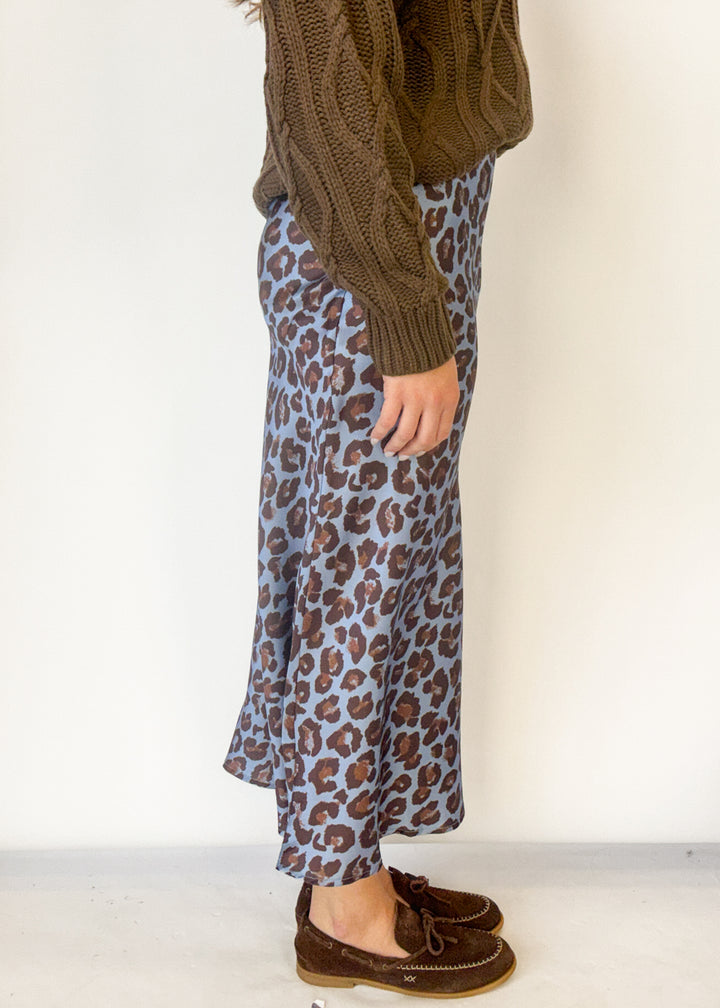 Elaina Cheetah Print Midi Skirt