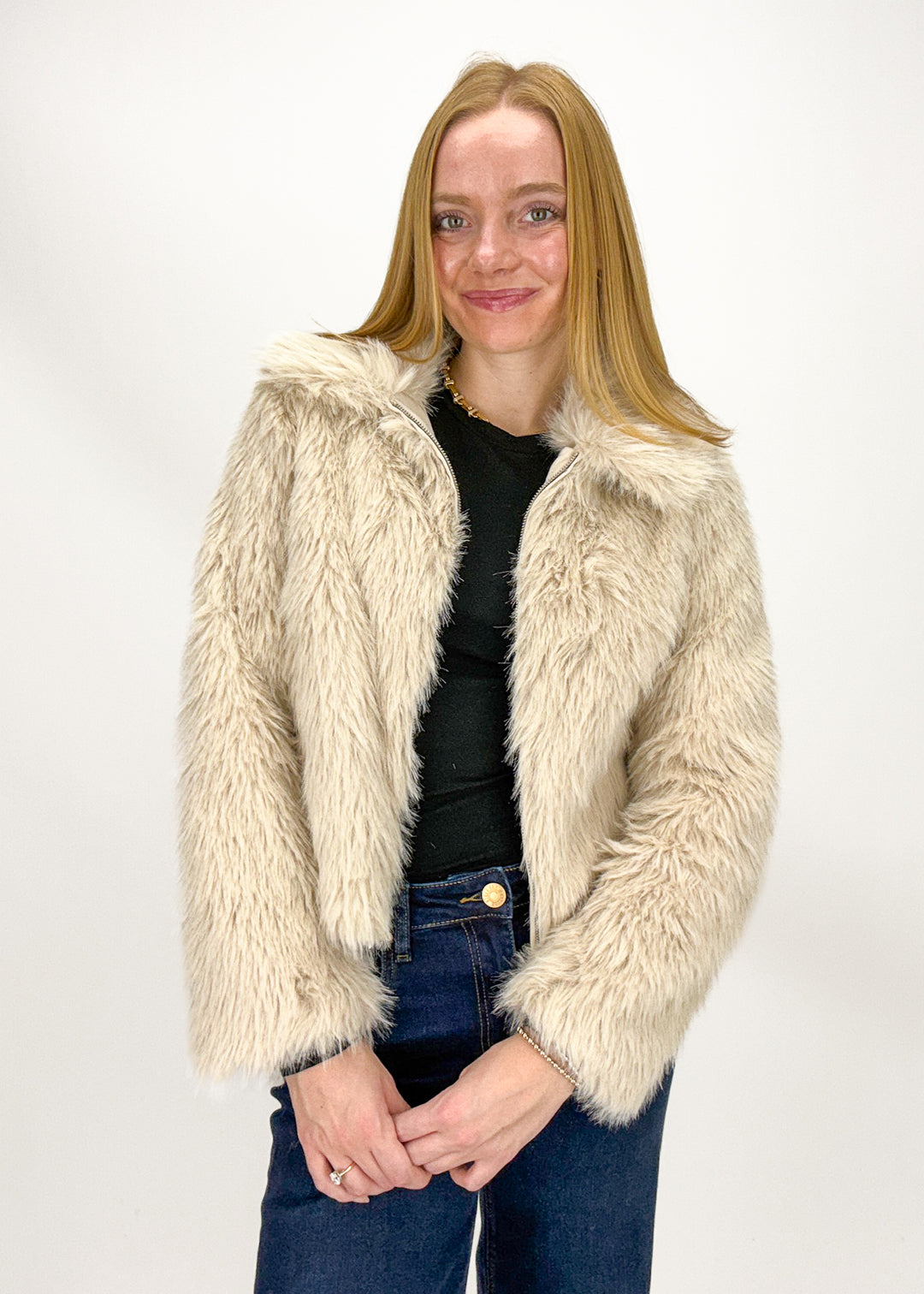 Annabelle Fuzzy Bomber Jacket