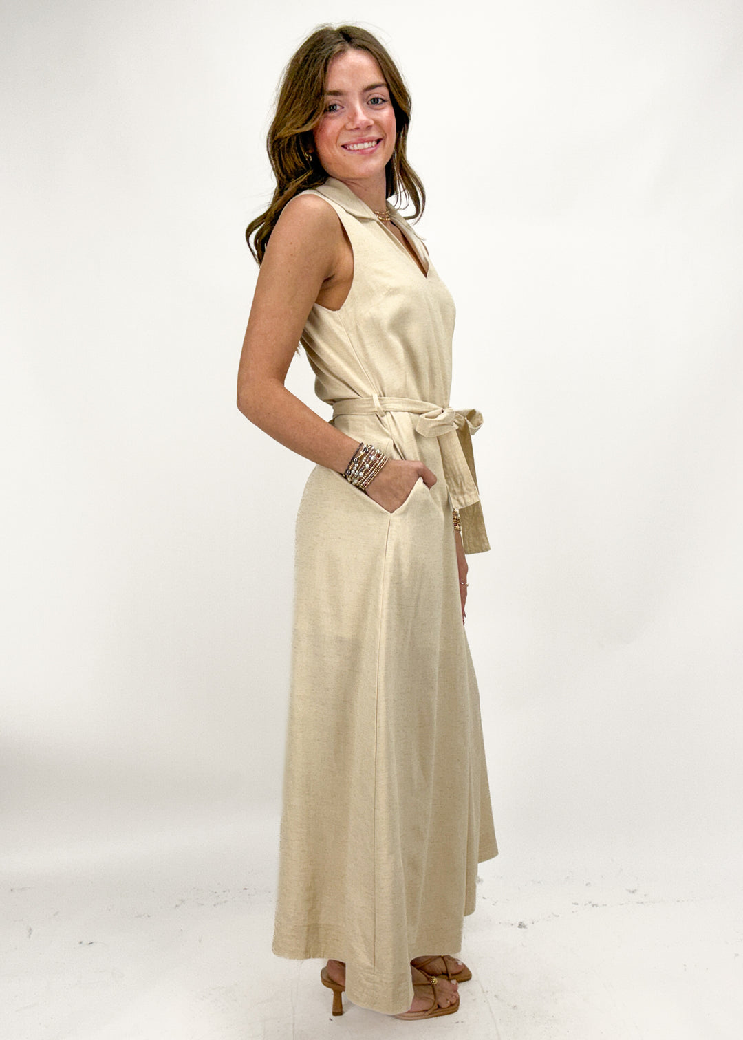 Jackie Linen Maxi Dress