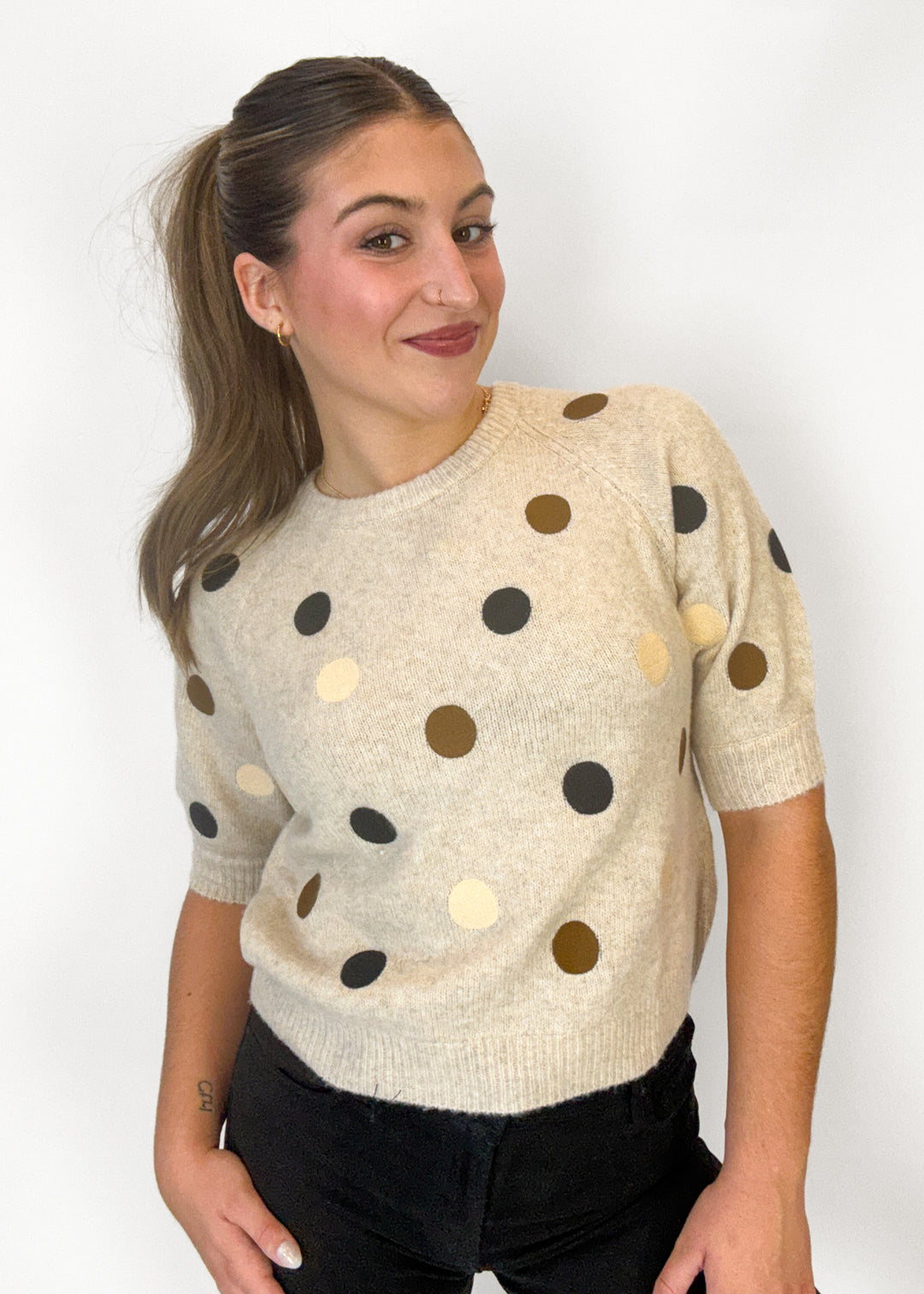 Xana Polka Dot Sweater