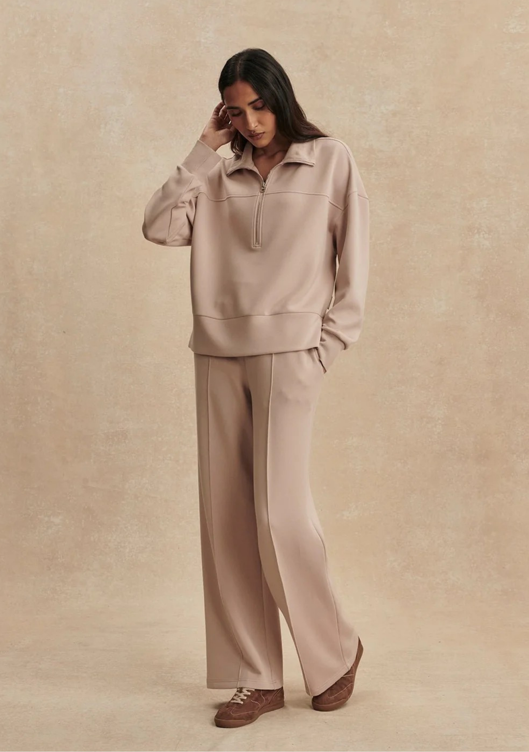 Varley The Wide Leg Pant 30" - Mushroom