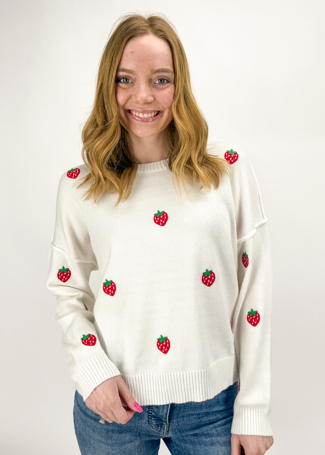 Sasha Strawberry Sweater
