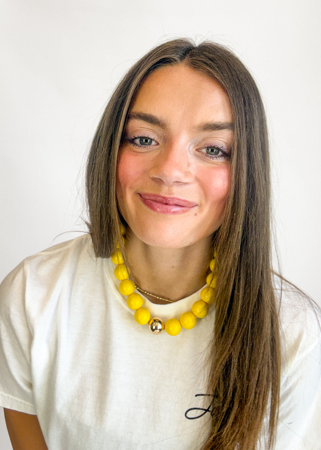 Game Day Beaded Necklace - Yellow