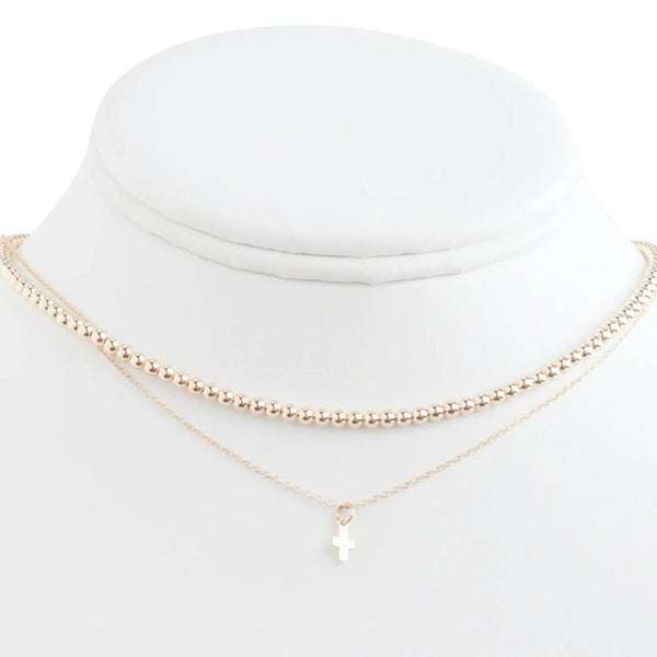 15" Choker Classic Gold-3mm Bead