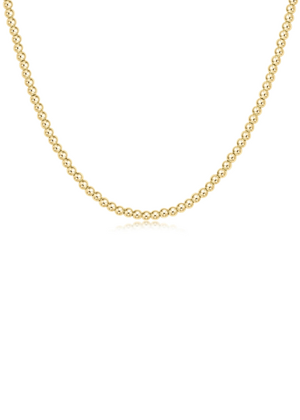 15" Choker Classic Gold-3mm Bead