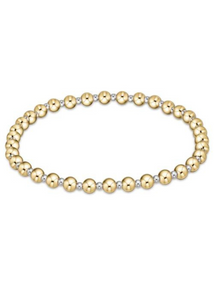 Classic Grateful Pattern 4mm Bead Bracelet-Mixed Metal