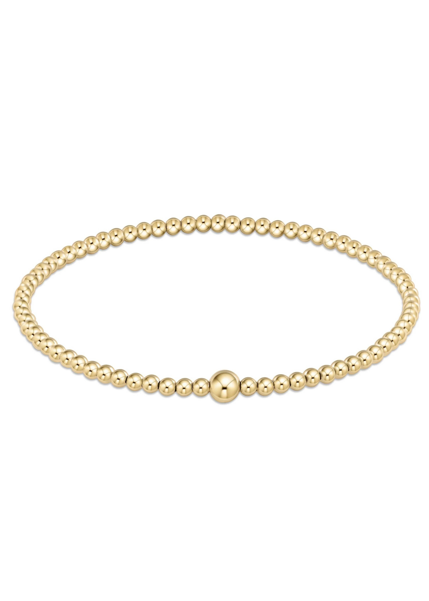 Classic Gold 3mm Bead Bangle