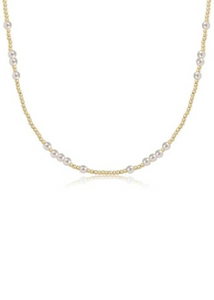 15" Choker Hope Unwritten Necklace-Pearl