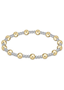 Classic Sincerity Pattern 5mm Bead Bracelet-Mixed Metal