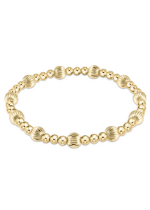 Dignity Sincerity Pattern 6mm Bead Bracelet-Gold enewton Extends