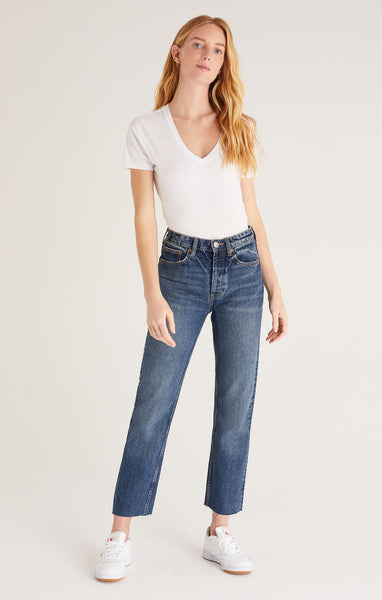 Kasey Modal V-Neck Tee-White